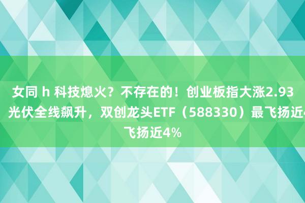 女同 h 科技熄火？不存在的！创业板指大涨2.93%，光伏全线飙升，双创龙头ETF（588330）最飞扬近4%
