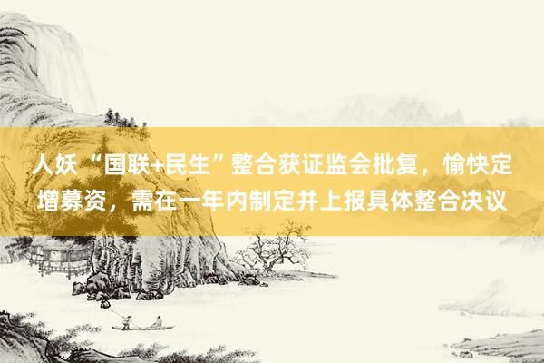 人妖 “国联+民生”整合获证监会批复，愉快定增募资，需在一年内制定并上报具体整合决议