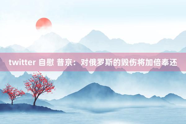 twitter 自慰 普京：对俄罗斯的毁伤将加倍奉还