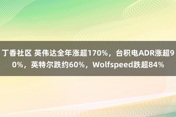 丁香社区 英伟达全年涨超170%，台积电ADR涨超90%，英特尔跌约60%，Wolfspeed跌超84%
