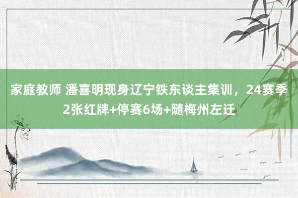家庭教师 潘喜明现身辽宁铁东谈主集训，24赛季2张红牌+停赛6场+随梅州左迁