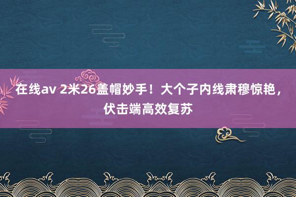 在线av 2米26盖帽妙手！大个子内线肃穆惊艳，伏击端高效复苏