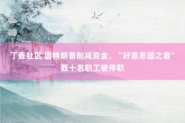 丁香社区 因特朗普削减资金，“好意思国之音”数十名职工被停职