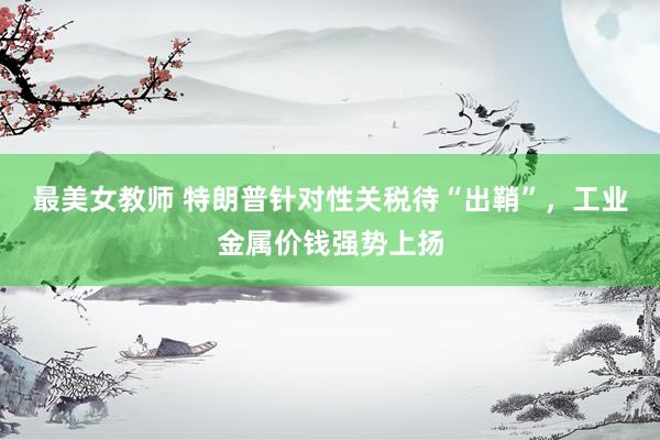 最美女教师 特朗普针对性关税待“出鞘”，工业金属价钱强势上扬