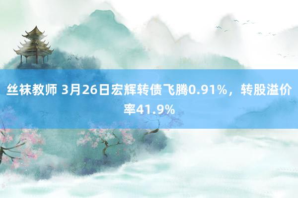 丝袜教师 3月26日宏辉转债飞腾0.91%，转股溢价率41.9%