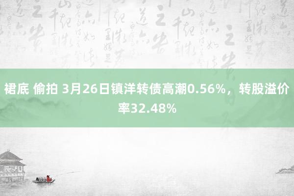 裙底 偷拍 3月26日镇洋转债高潮0.56%，转股溢价率32.48%
