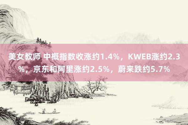 美女教师 中概指数收涨约1.4%，KWEB涨约2.3%，京东和阿里涨约2.5%，蔚来跌约5.7%