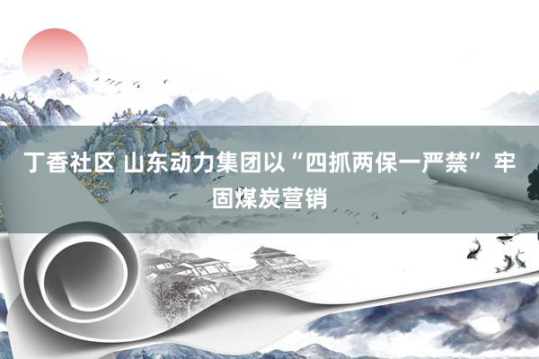 丁香社区 山东动力集团以“四抓两保一严禁” 牢固煤炭营销