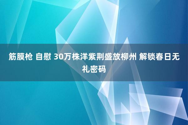 筋膜枪 自慰 30万株洋紫荆盛放柳州 解锁春日无礼密码